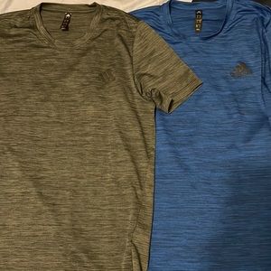 2 adidas running shirts